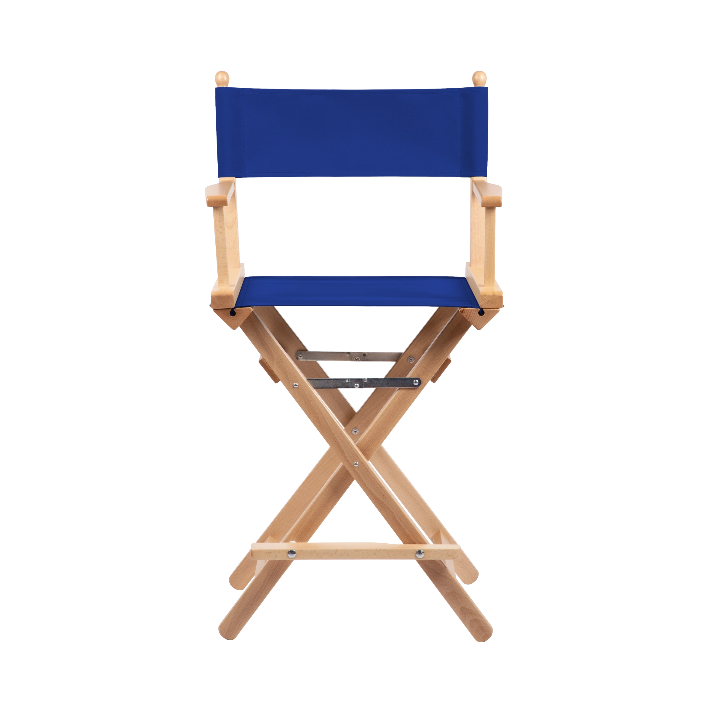 Regiestuhl Sydney aus naturfarbenem Buchenholz mit dunkelblauem Bezug, Frontalansicht
#Classic | Set (Farbe)_dunkelblau