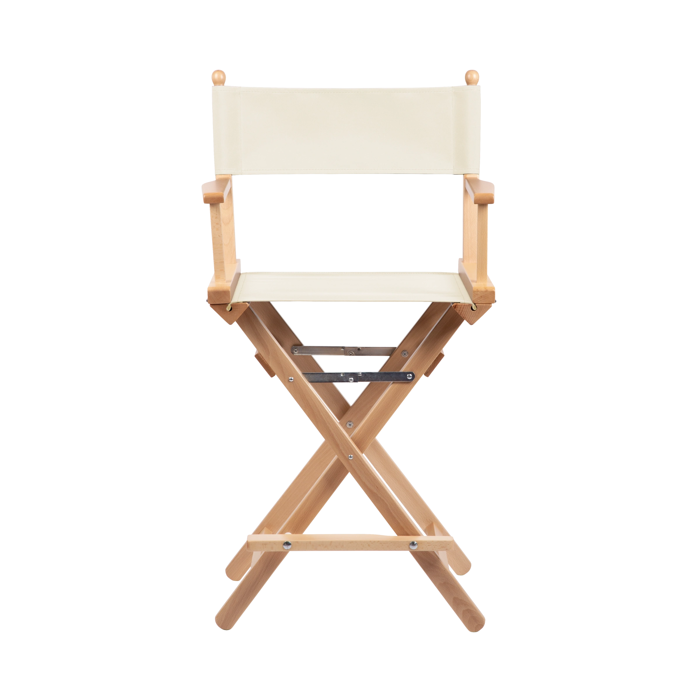 Regiestuhl Sydney aus naturfarbenem Buchenholz mit Bezug in natur, Frontalansicht
#Classic | Set (Farbe)_natur