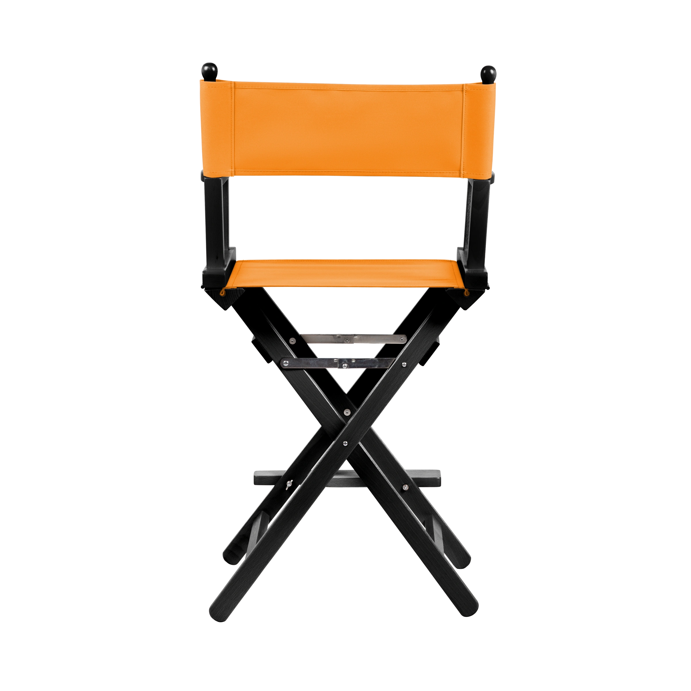 Regiestuhl Sydney aus schwarzem Buchenholz mit Bezug in mandarine, Rückansicht
#Classic | Set (Farbe)_mandarine