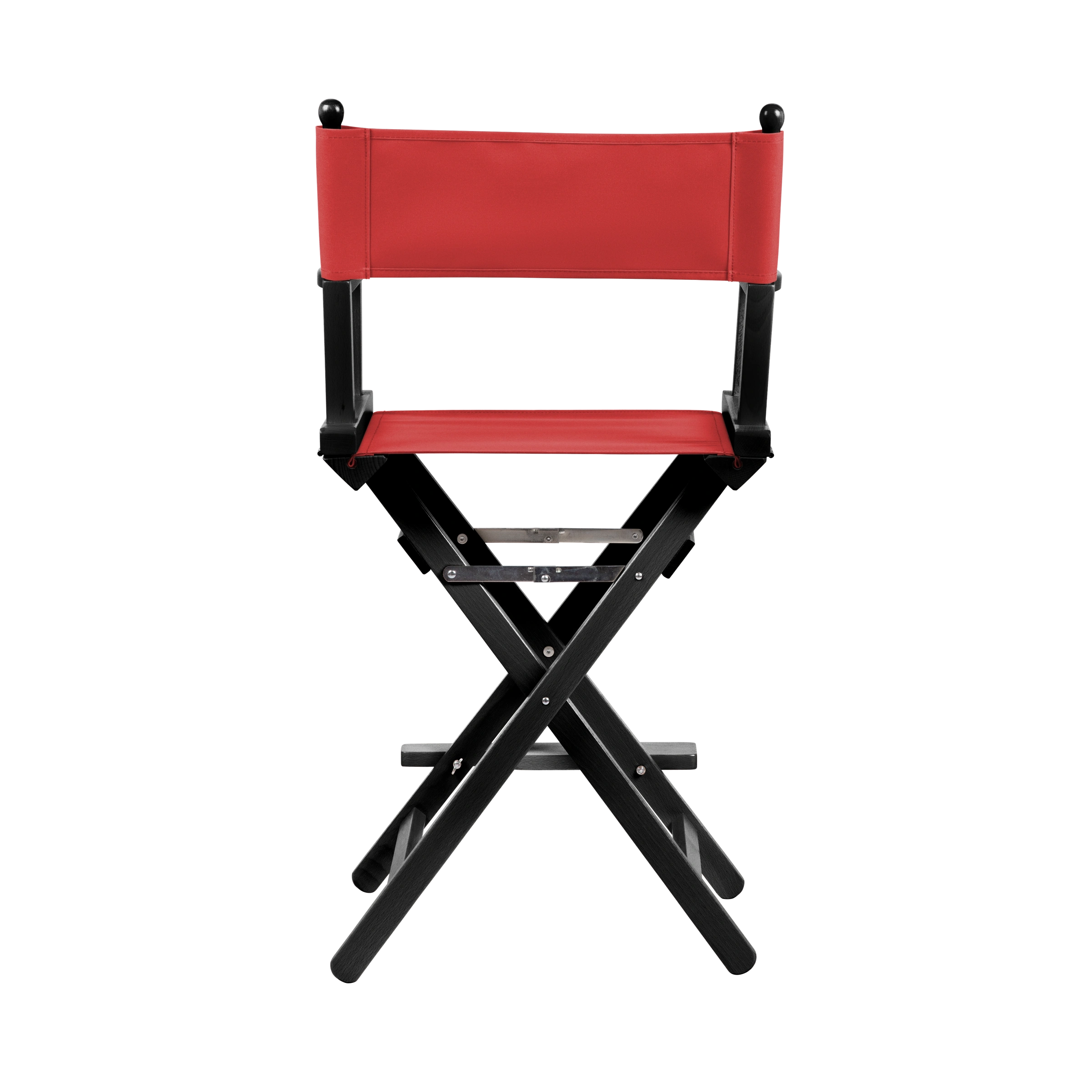 Regiestuhl Sydney aus schwarzem Buchenholz mit Bezug in rivarot, Rückansicht
#Classic | Set (Farbe)_rivarot