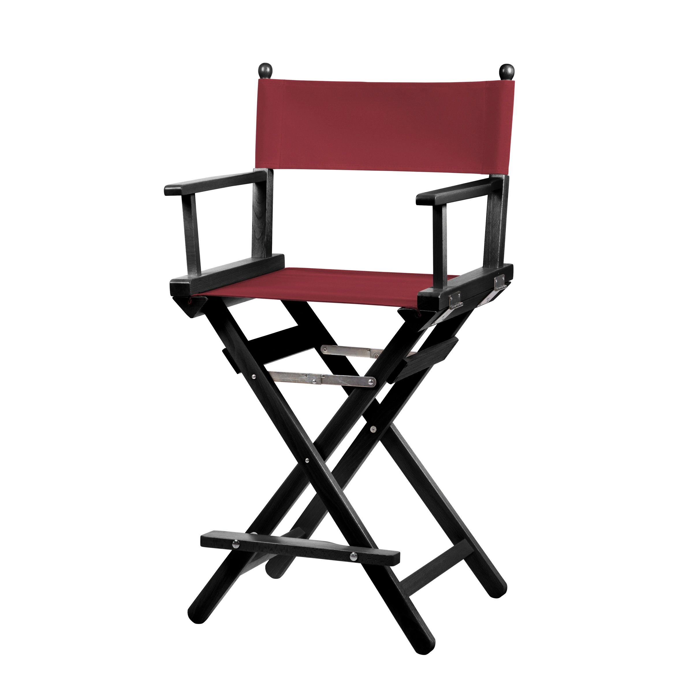 Regiestuhl Sydney aus schwarzem Buchenholz mit Bezug in bordeaux, Seitenansicht
#Classic | Set (Farbe)_bordeaux