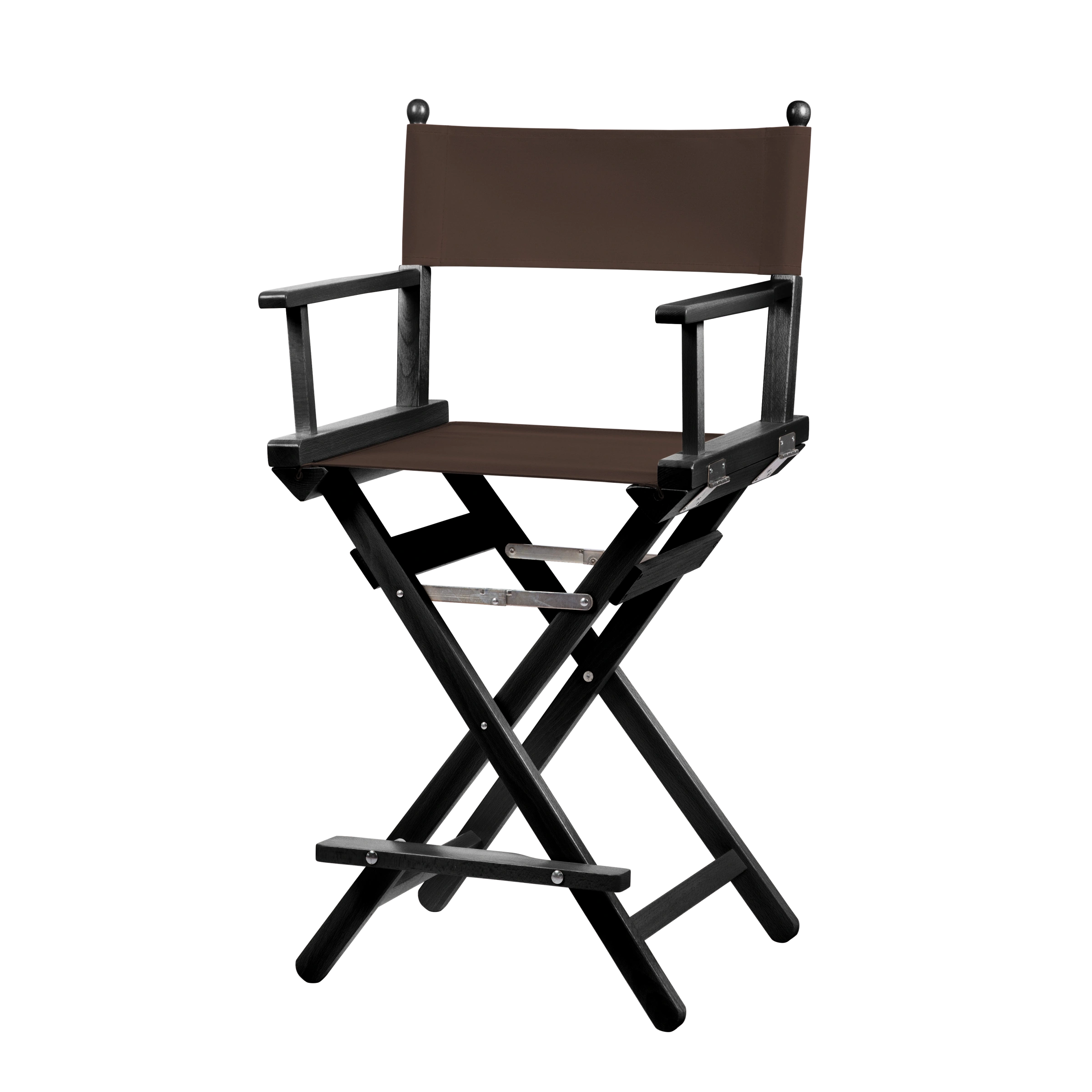 Regiestuhl Sydney aus schwarzem Buchenholz mit Bezug in caffé, Seitenansicht
#Classic | Set (Farbe)_caffé