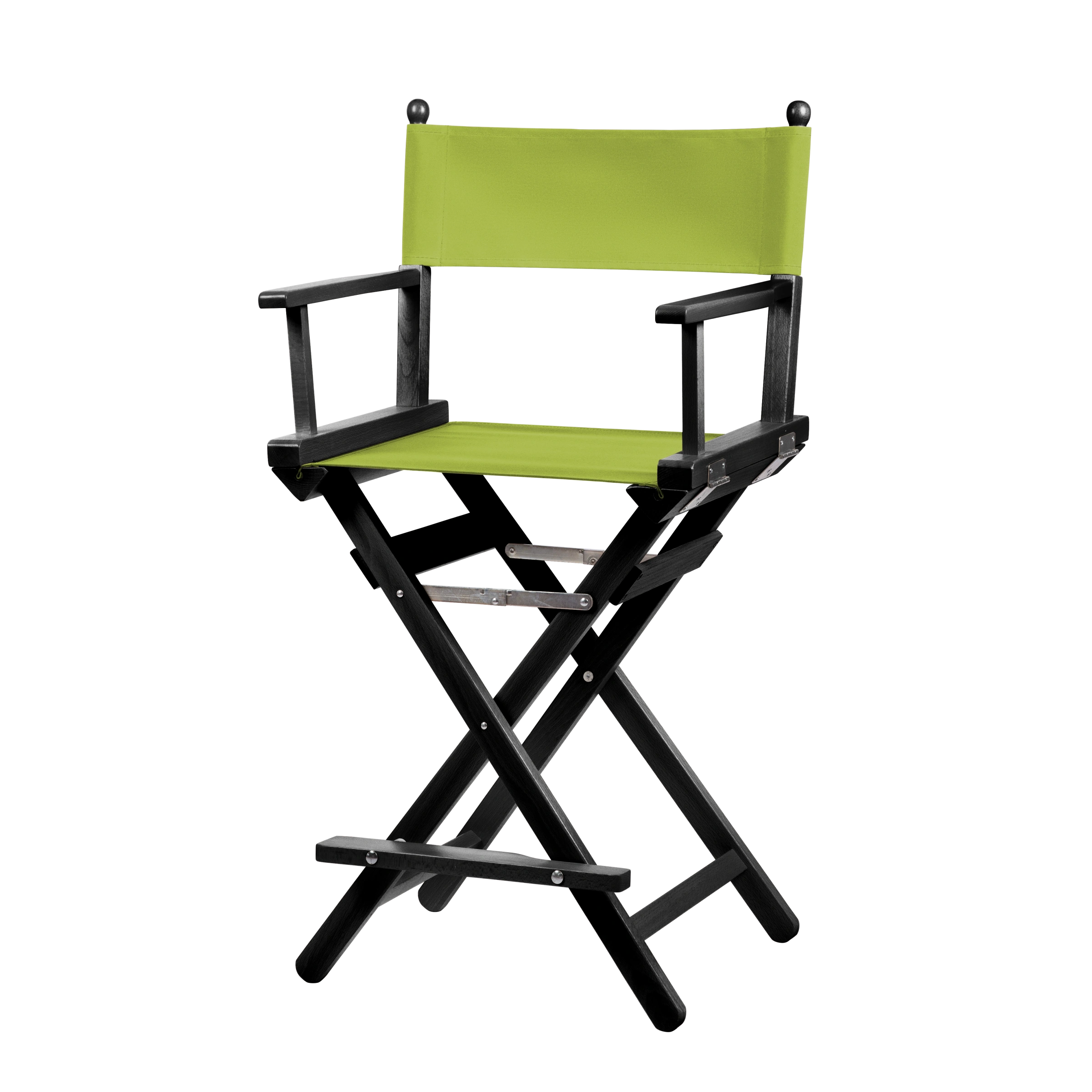 Regiestuhl Sydney aus schwarzem Buchenholz mit hellgrünem Bezug, Seitenansicht
#Classic | Set (Farbe)_hellgrün