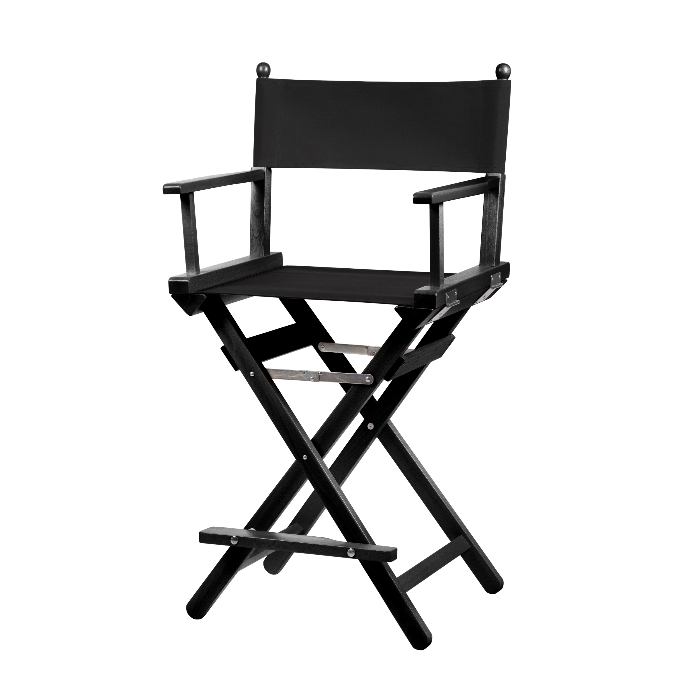 Regiestuhl Sydney aus schwarzem Buchenholz mit schwarzem Bezug, Seitenansicht
#Classic | Set (Farbe)_schwarz