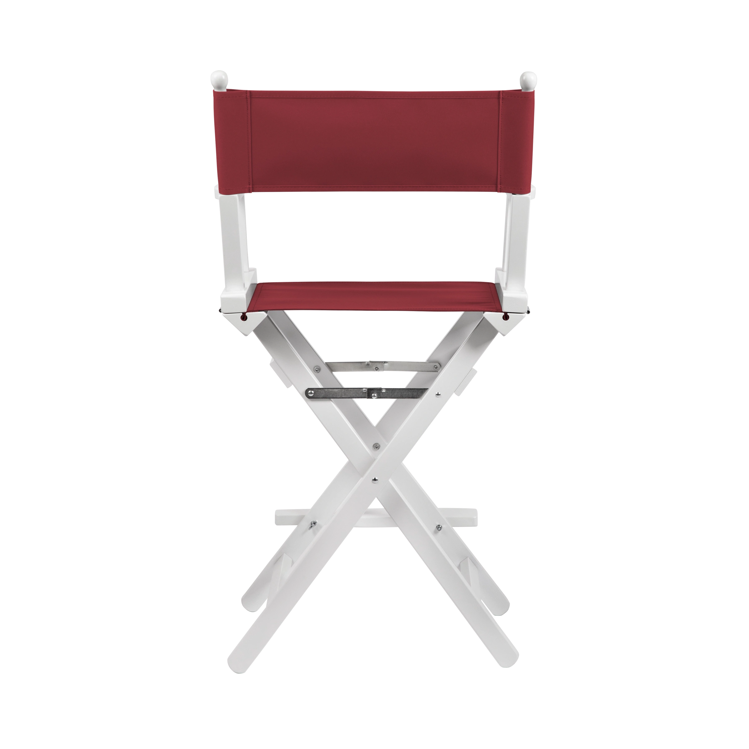 Regiestuhl Sydney aus weißem Buchenholz mit Bezug in bordeaux, Rückansicht
#Classic | Set (Farbe)_bordeaux