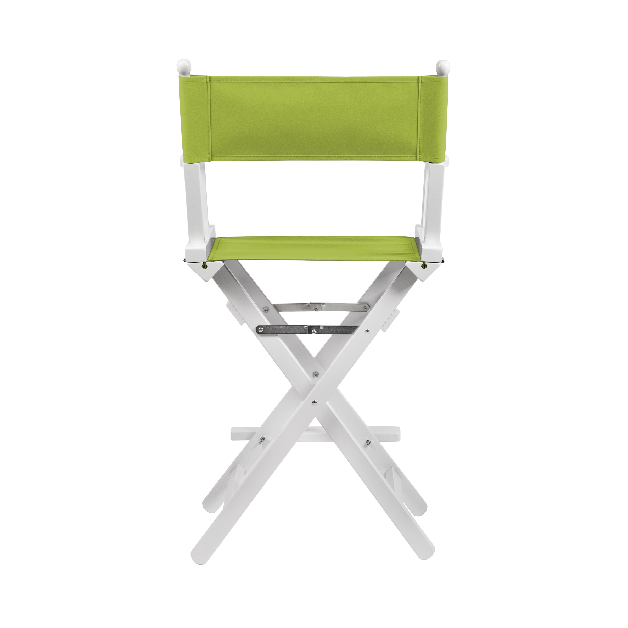 Regiestuhl Sydney aus weißem Buchenholz mit hellgrünem Bezug, Rückansicht
#Classic | Set (Farbe)_hellgrün