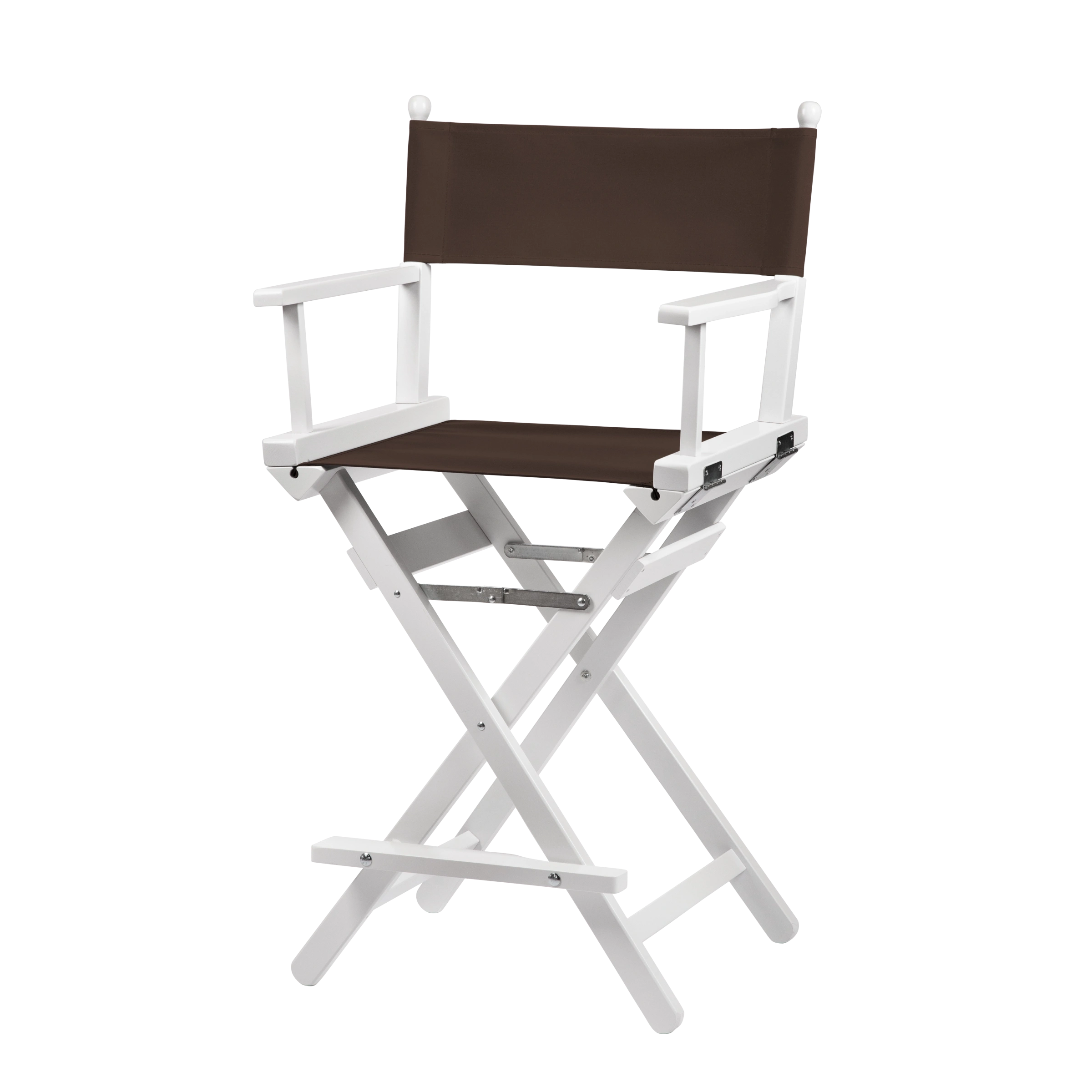 Regiestuhl Sydney aus weißem Buchenholz mit Bezug in caffé, Seitenansicht
#Classic | Set (Farbe)_caffé