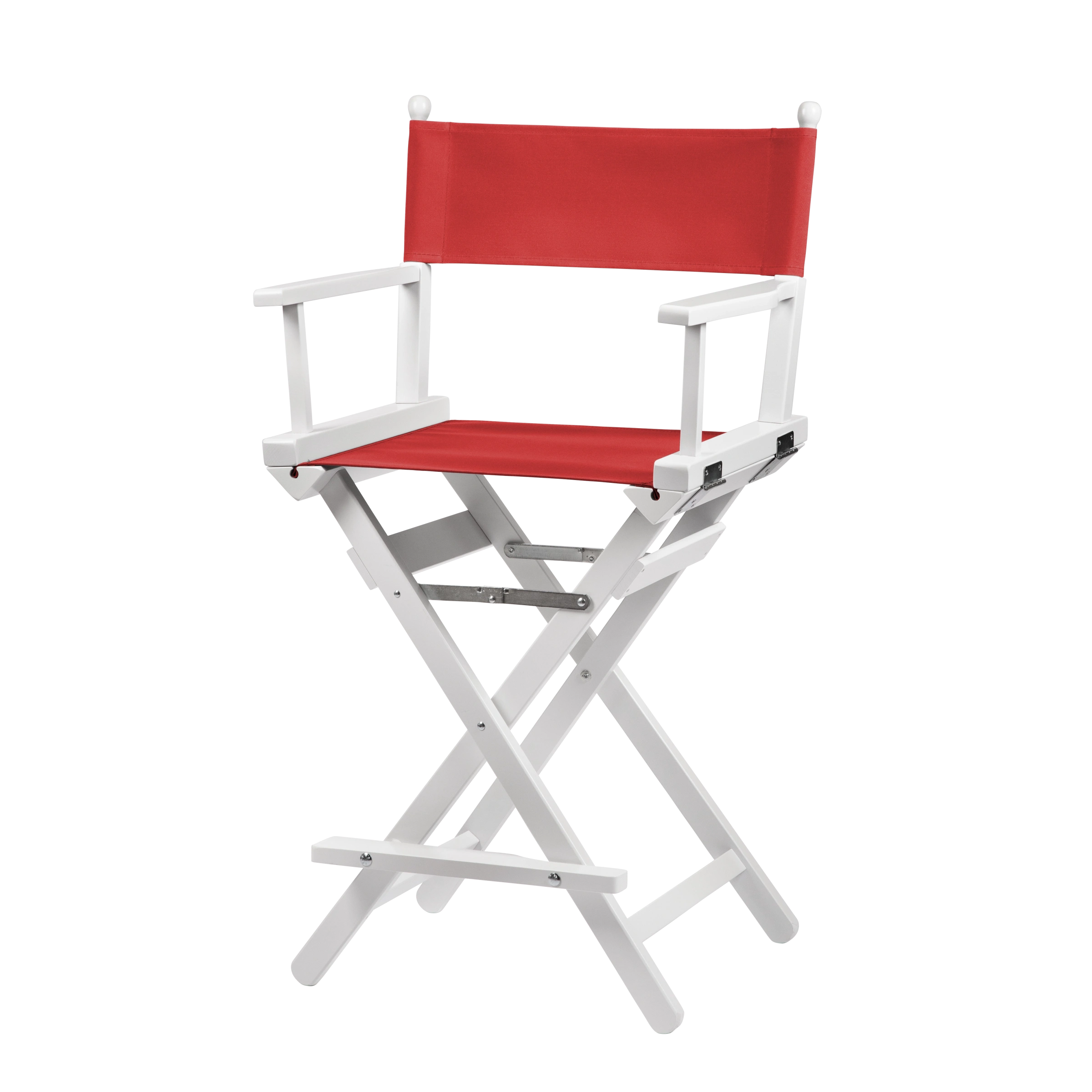 Regiestuhl Sydney aus weißem Buchenholz mit Bezug in rivarot, Seitenansicht
#Classic | Set (Farbe)_rivarot