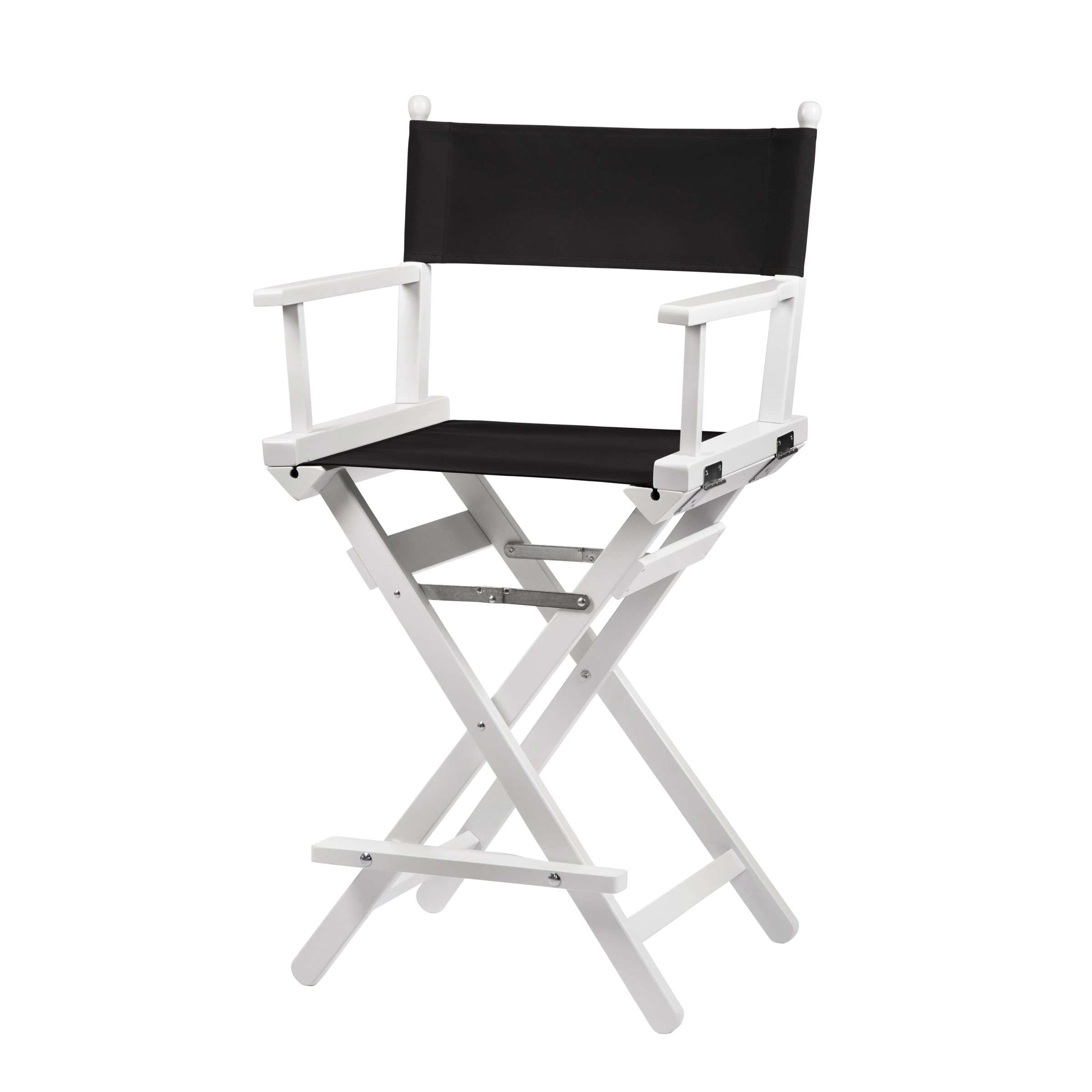 Regiestuhl Sydney aus weißem Buchenholz mit schwarzem Bezug, Seitenansicht
#Classic | Set (Farbe)_schwarz