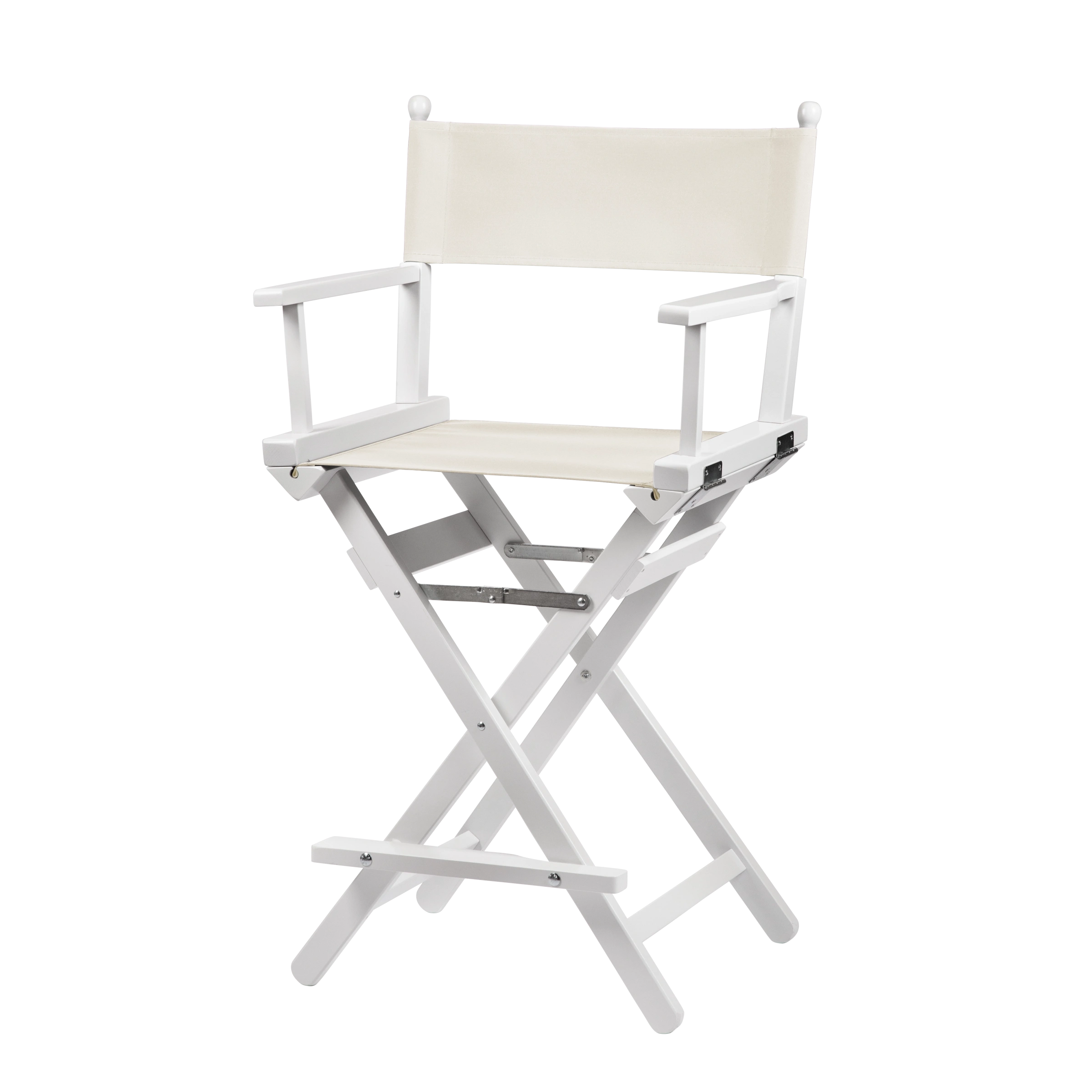 Regiestuhl Sydney aus weißem Buchenholz mit weißem Bezug, Seitenansicht
#Classic | Set (Farbe)_weiß