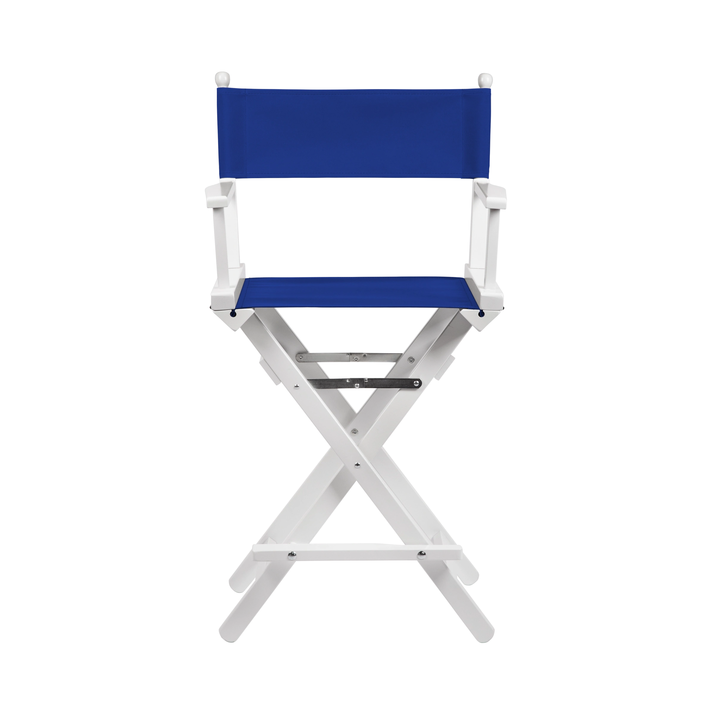 Regiestuhl Sydney aus weißem Buchenholz mit dunkelblauem Bezug, Frontalansicht
#Classic | Set (Farbe)_dunkelblau