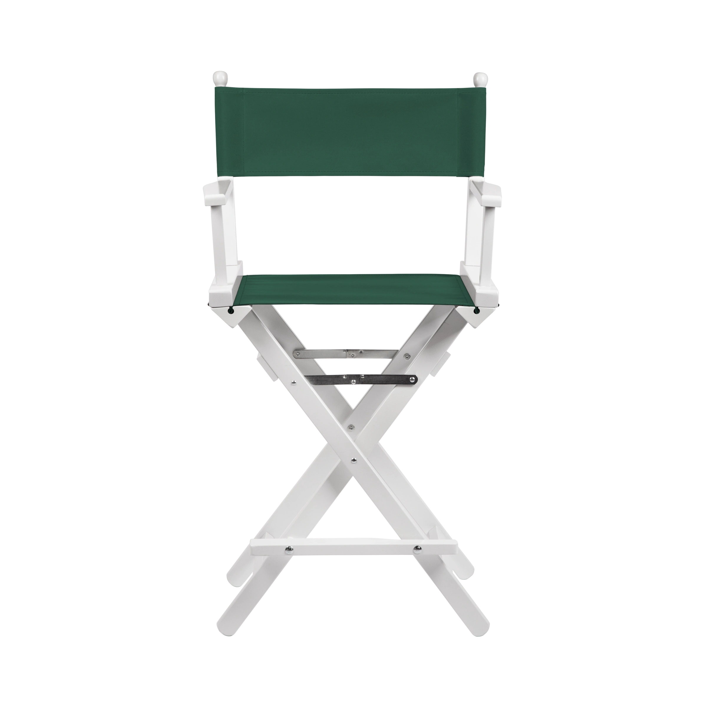 Regiestuhl Sydney aus weißem Buchenholz mit dunkelgrünem Bezug, Frontalansicht
#Classic | Set (Farbe)_dunkelgrün