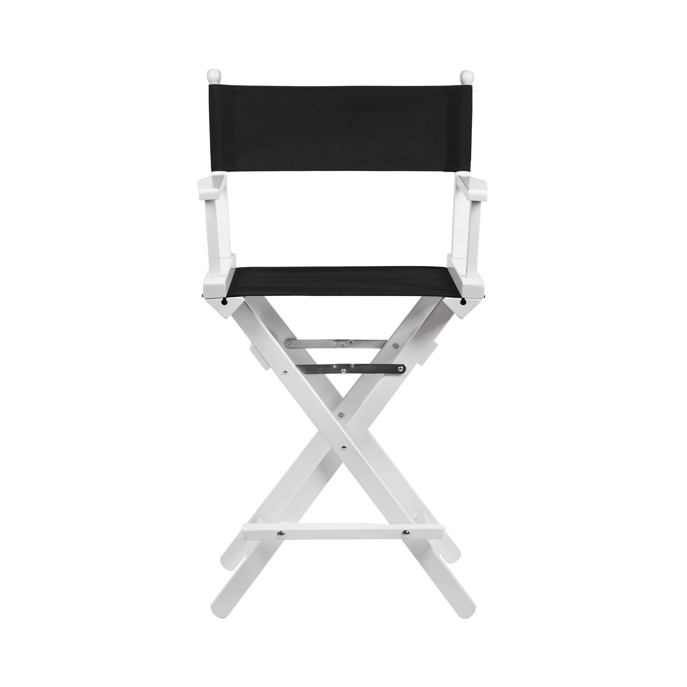 Regiestuhl Sydney aus weißem Buchenholz mit schwarzem Bezug, Frontalansicht
#Classic | Set (Farbe)_schwarz