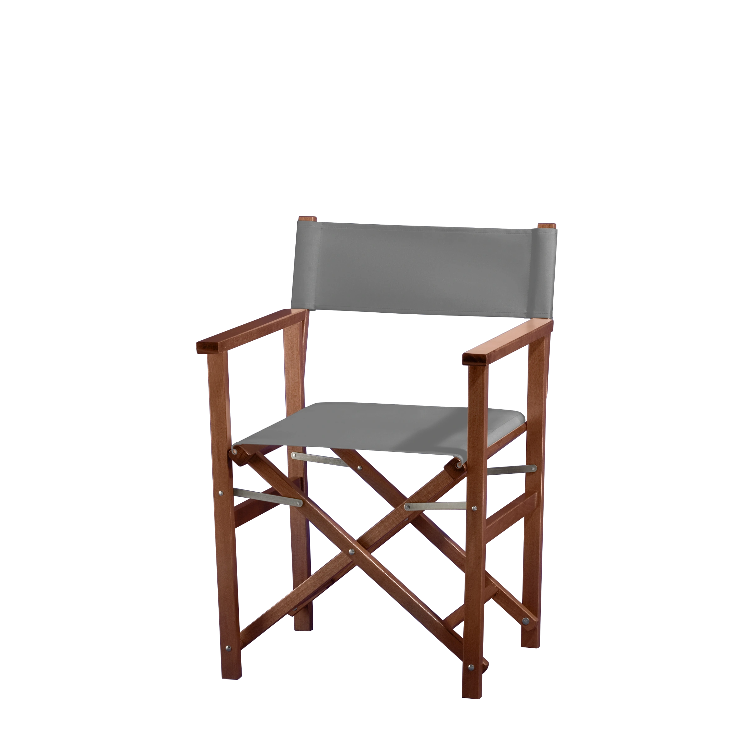 Regiestuhl Woody aus braunem Buchenholz mit anthrazitem Bezug, Seitenansicht
#Classic | Set (Farbe)_anthrazit