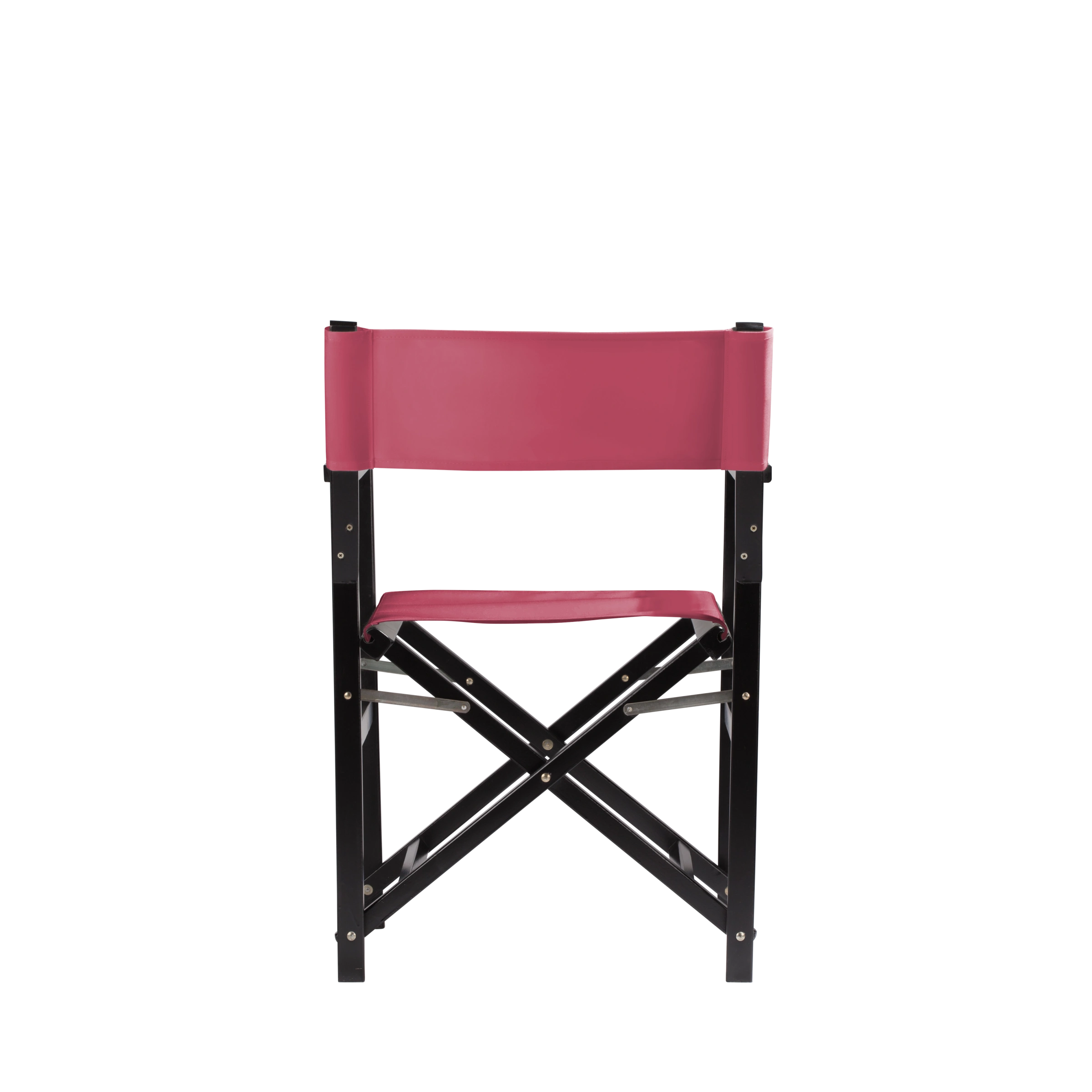 Regiestuhl Woody aus schwarzem Buchenholz mit Bezug in fuchsia, Rückansicht
#Classic | Set (Farbe)_fuchsia