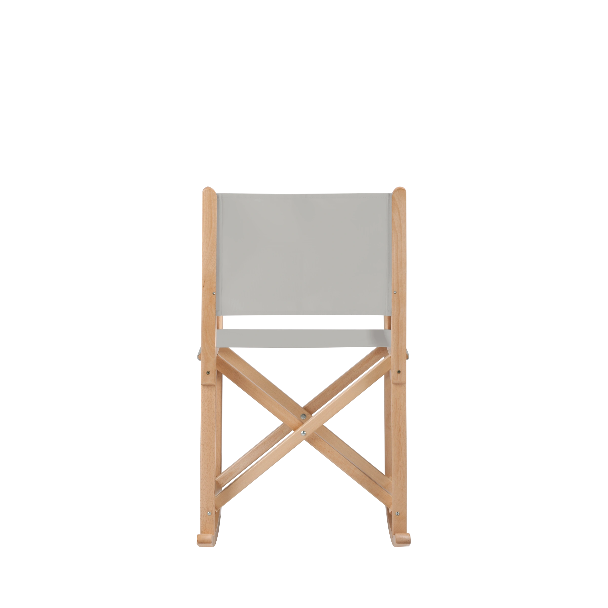 Schaukelstuhl Helmut aus naturfarbenem Buchenholz mit hellgrauem Bezug, Rückansicht
#Swing | Set (Farbe)_hellgrau