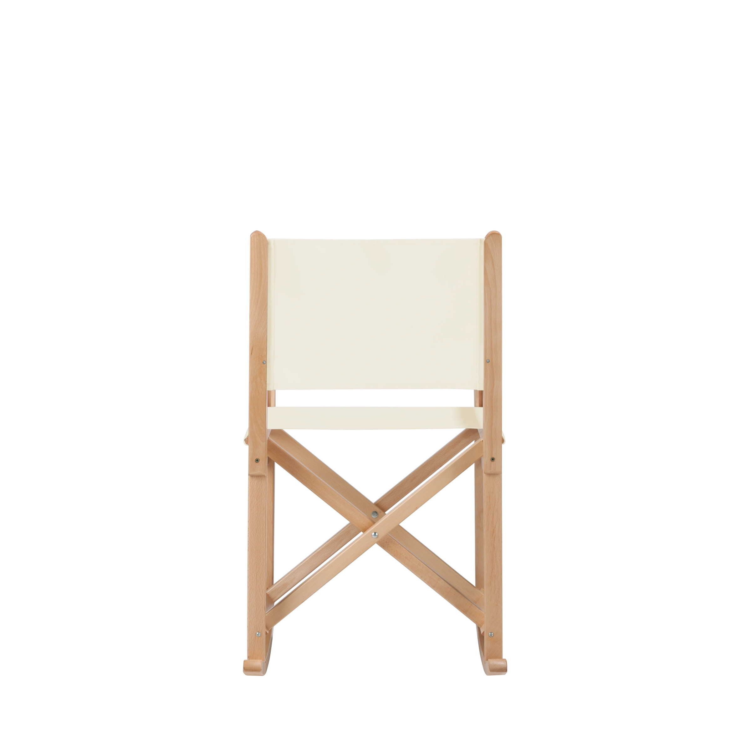 Schaukelstuhl Helmut aus naturfarbenem Buchenholz mit naturfarbenem Bezug, Rückansicht
#Swing | Set (Farbe)_natur