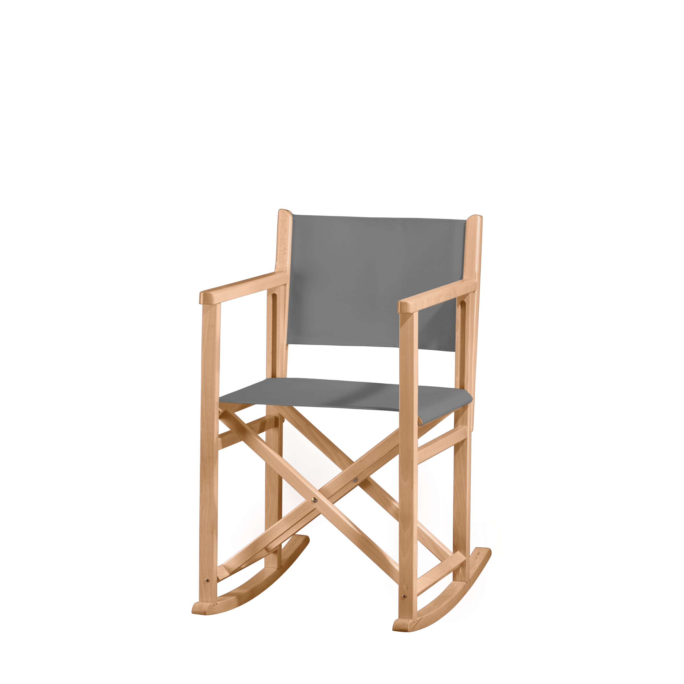 Schaukelstuhl Helmut aus naturfarbenem Buchenholz mit anthrazitem Bezug, Seitenansicht
#Swing | Set (Farbe)_anthrazit