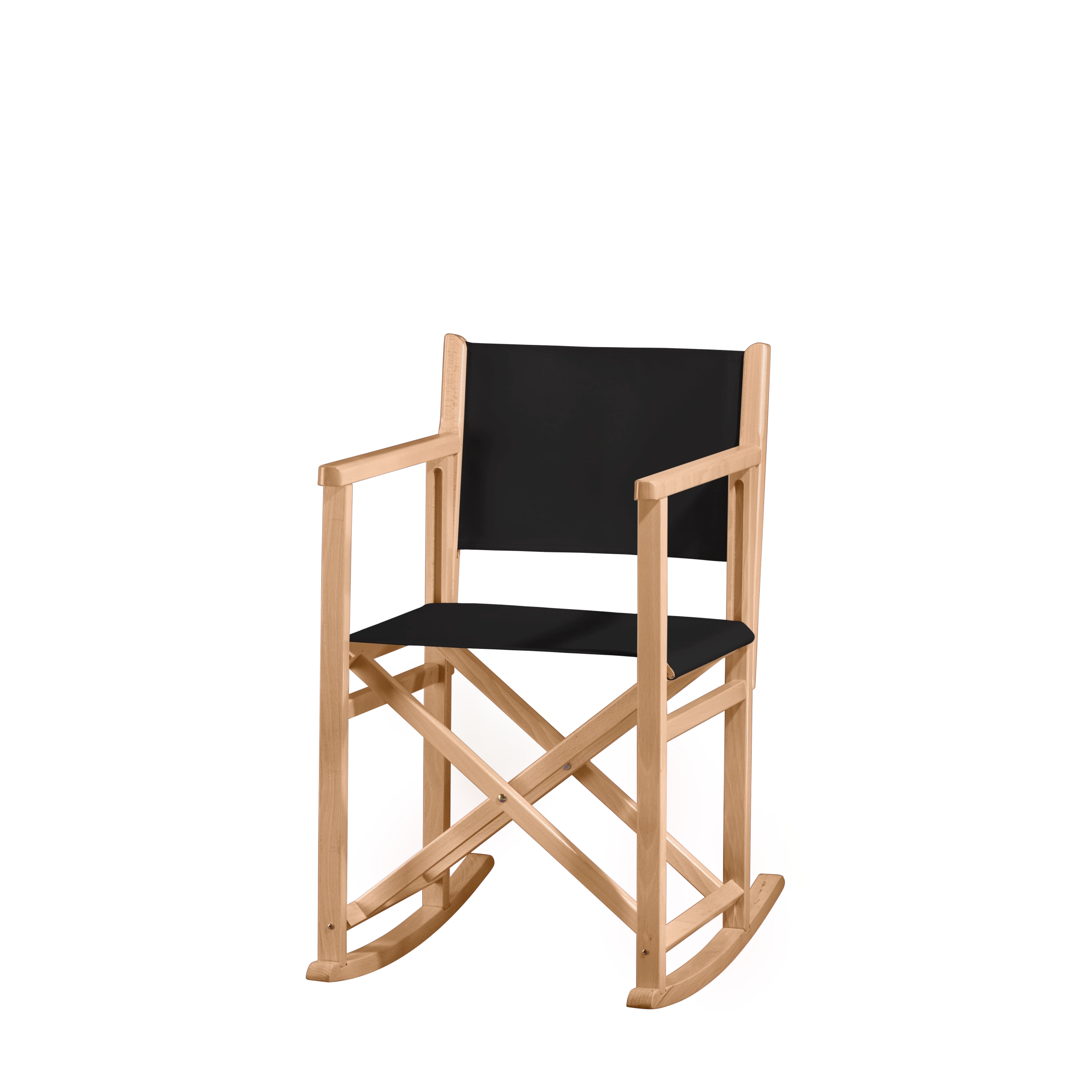 Schaukelstuhl Helmut aus naturfarbenem Buchenholz mit schwarzem Bezug, Seitenansicht
#Swing | Set (Farbe)_schwarz