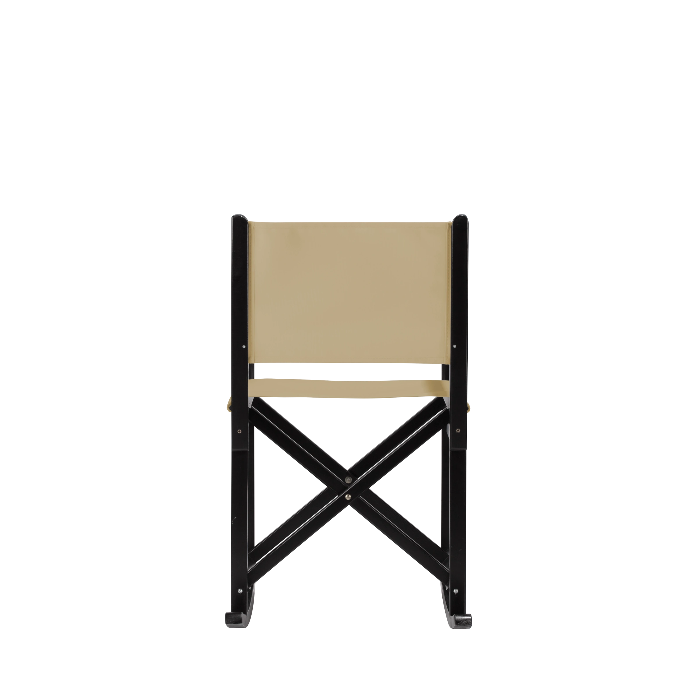 Schaukelstuhl Helmut aus schwarzem Buchenholz mit Bezug in beige, Rückansicht
#Swing | Set (Farbe)_beige