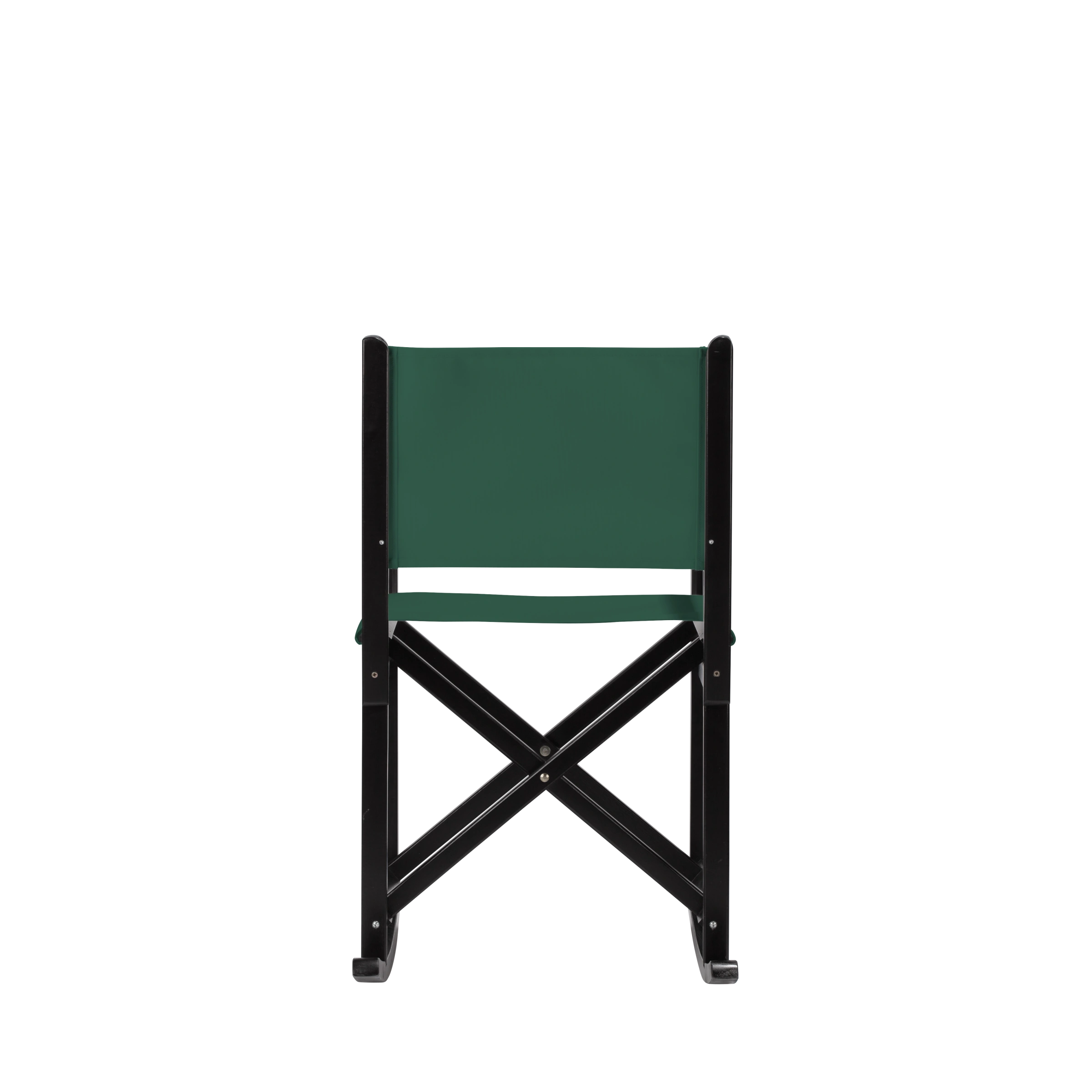 Schaukelstuhl Helmut aus schwarzem Buchenholz mit dunkelgrünem Bezug, Rückansicht
#Swing | Set (Farbe)_dunkelgrün