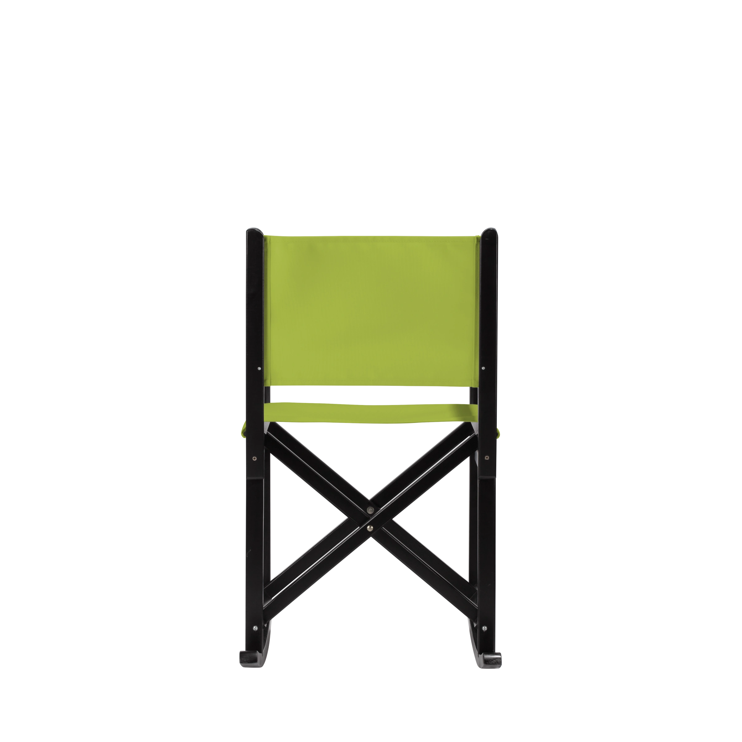 Schaukelstuhl Helmut aus schwarzem Buchenholz mit hellgrünem Bezug, Rückansicht
#Swing | Set (Farbe)_hellgrün