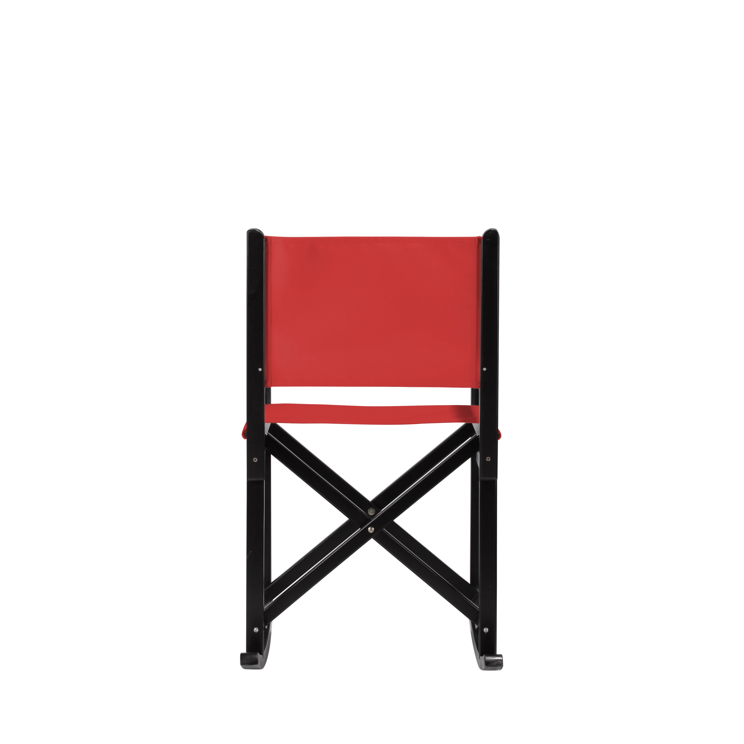 Schaukelstuhl Helmut aus schwarzem Buchenholz mit Bezug in rivarot, Rückansicht
#Swing | Set (Farbe)_rivarot